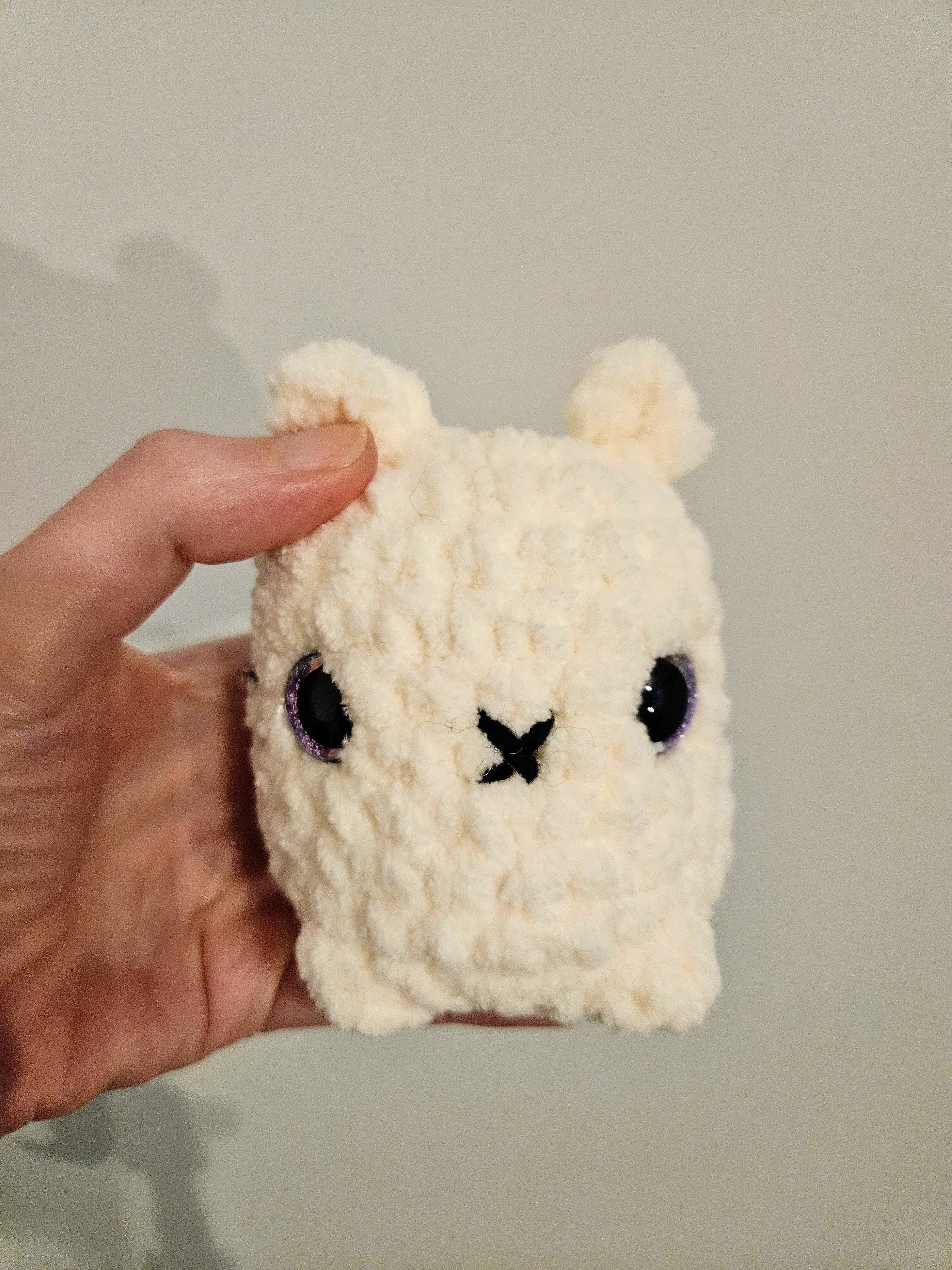 Handmade Crochet Cat Plush – Cream Kawaii Stuffed Animal